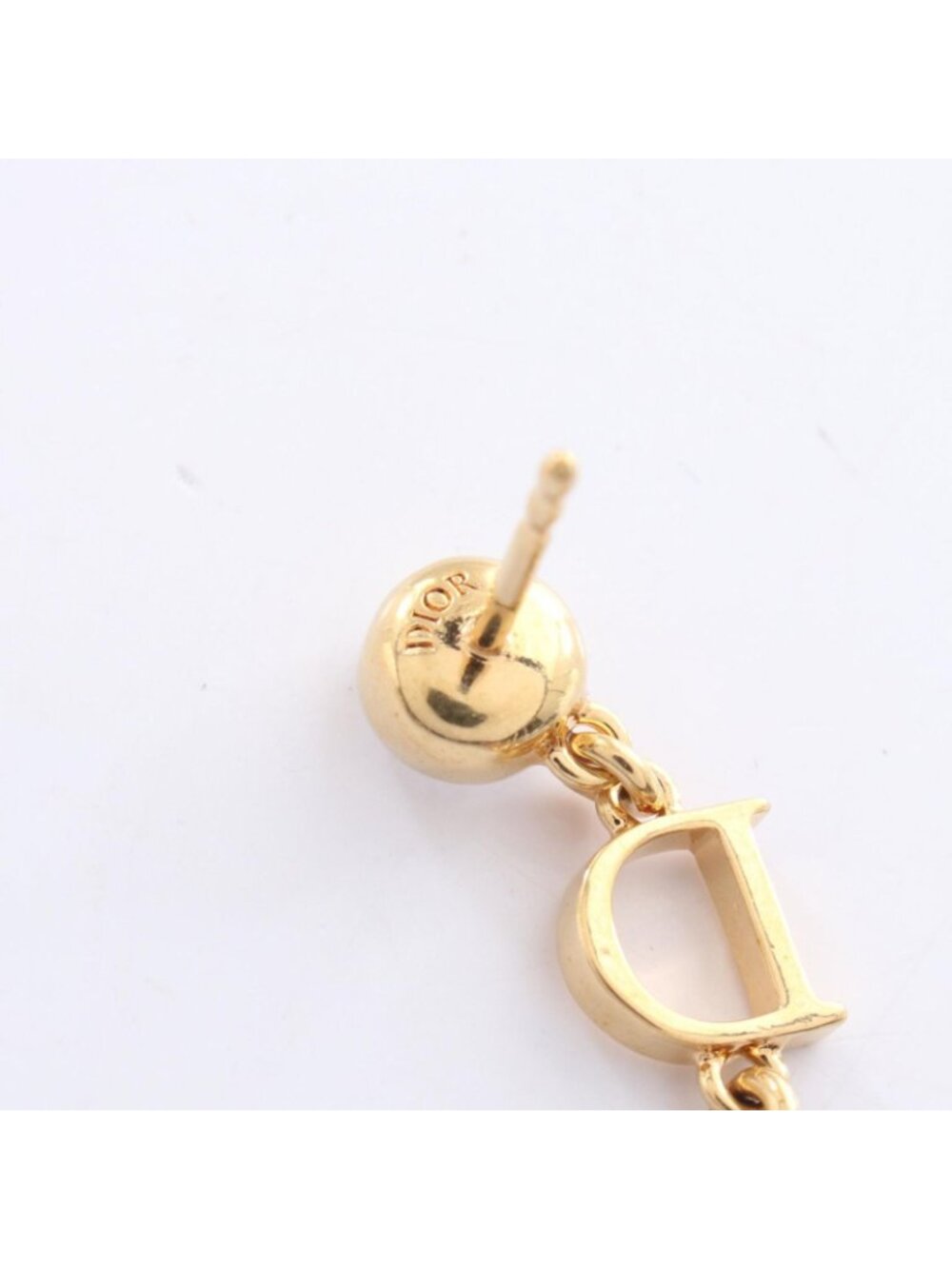 Dior Earrings Logo Gold - Picture 3 of 4